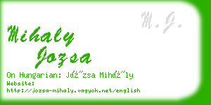 mihaly jozsa business card